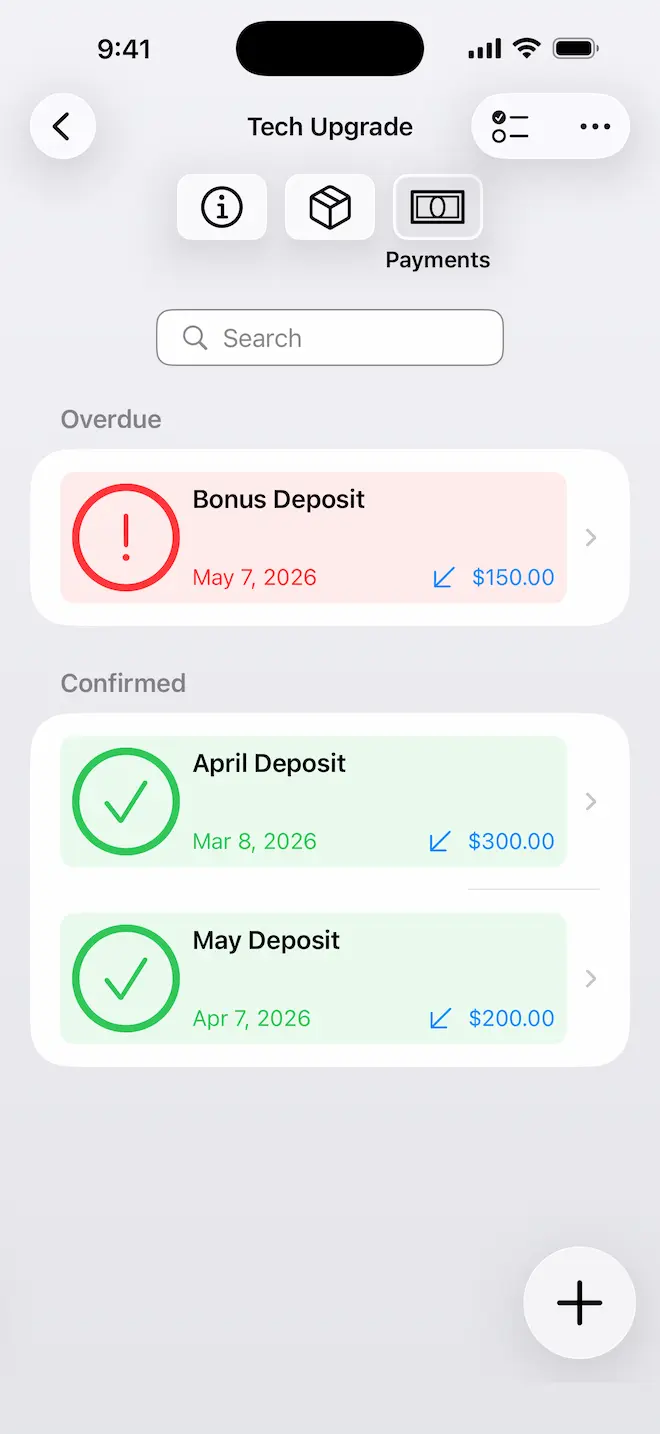 BudgetBear Project Payments