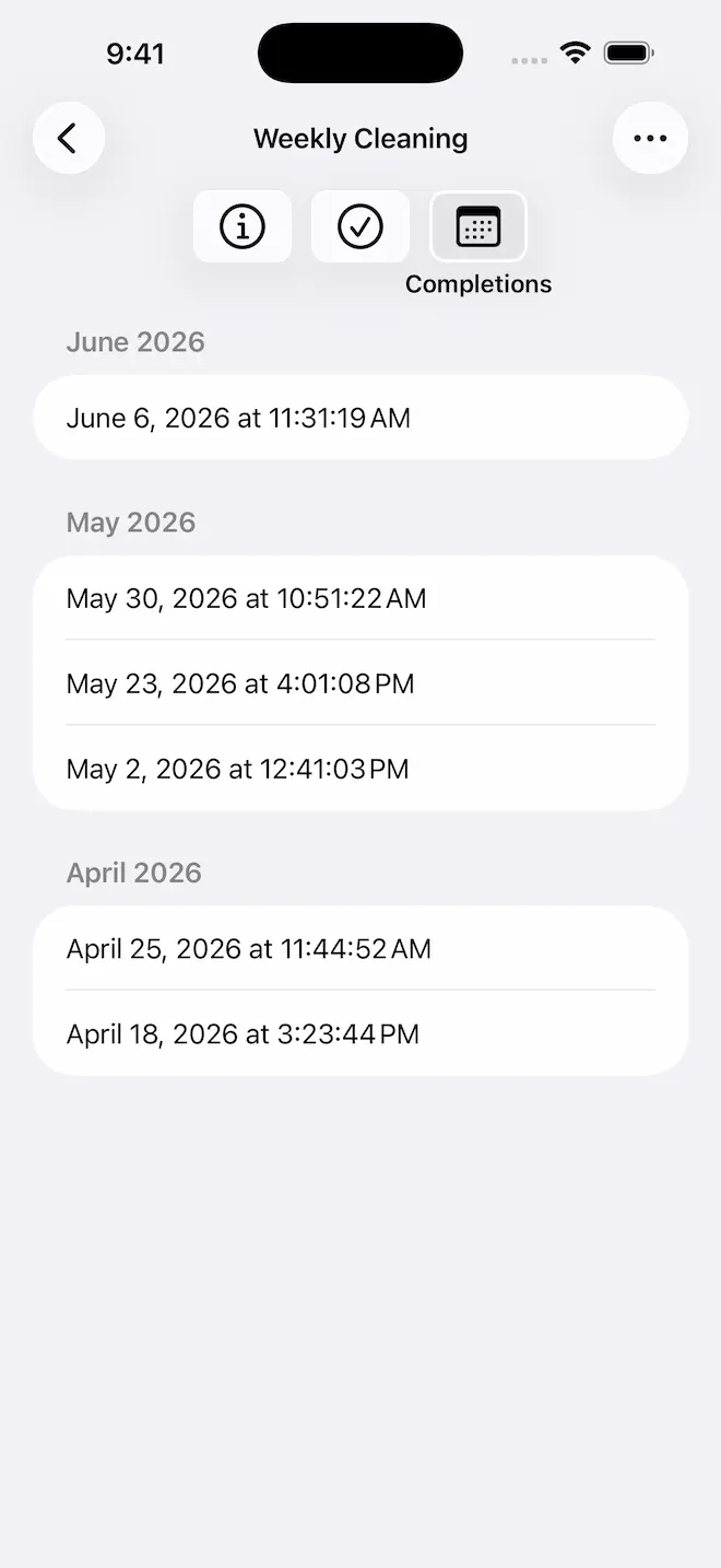 Checkomat Checklist Completions with Timestamps