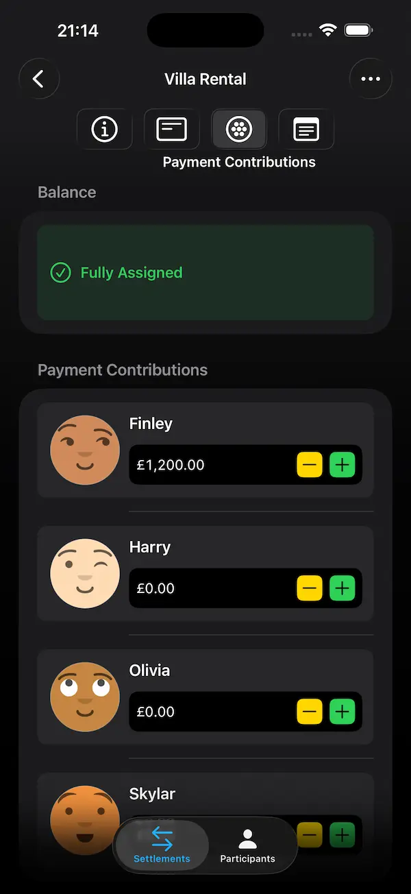 Settleasy PaymentContributions